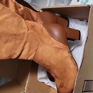 Tall Fashion Boots Copper Brown Size 8